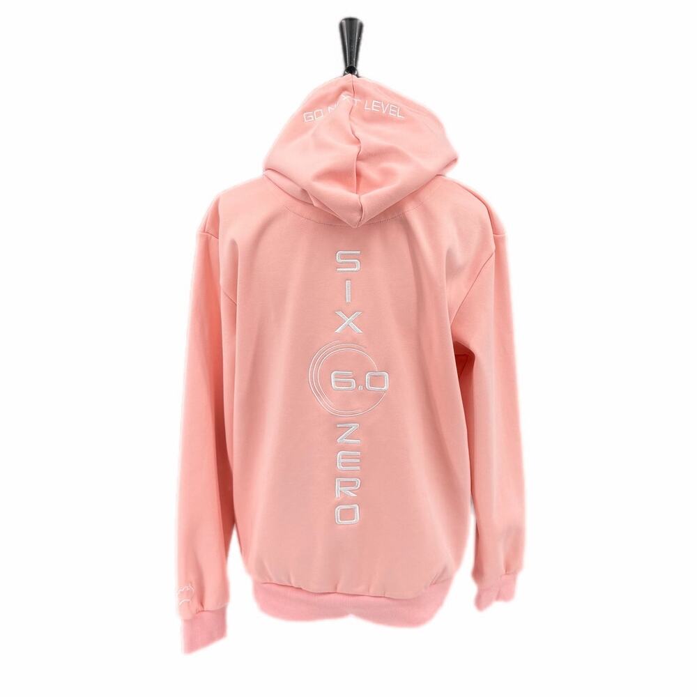 Six Zero Pickle Ball Unisex Outback Pastel Pink Soft Knit Logo Pullover Hoodie